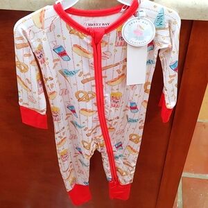 Sweet Baby Clothing baseball print pajamas